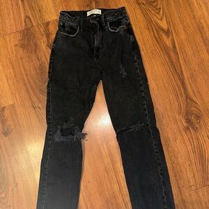 Abercrombie & Fitch Black 90s Staight Ultra High Rise Women Jeans